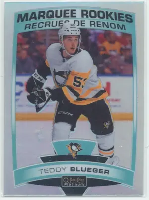 2019-20 O-PEE-CHEE PLATINUM - TEDDY BLUEGER #156 MARQUEE ROOKIES RAINBOW