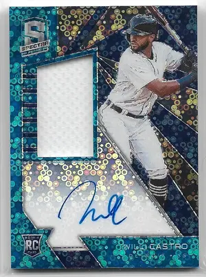 2020 Panini Spectra Neon Blue #135 Willi Castro (38/99)