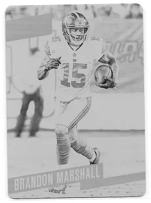 2017 Prestige Printing Plate Black #17 Brandon Marshall (1/1)
