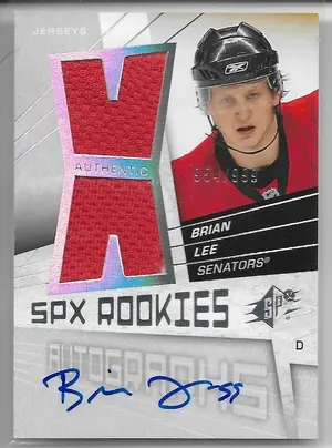 2008-09 SPx #176 Brian Lee RC (954/999)