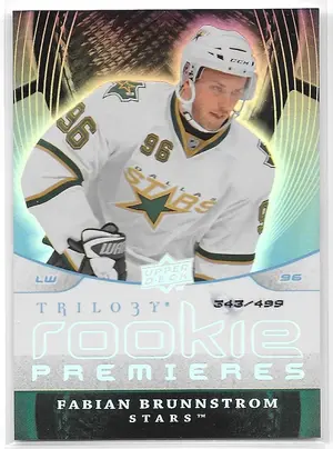 2008-09 Trilogy #169 Fabian Brunnstrom RC (343/499)
