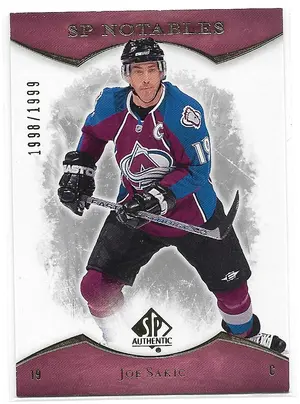 2007-08 SP Authentic #146 Joe Sakic (SP Notables) (1998/1999)