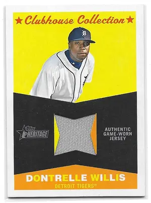 2009 Topps Heritage Clubhouse Collection Relics #CC-DW Dontrelle Willis