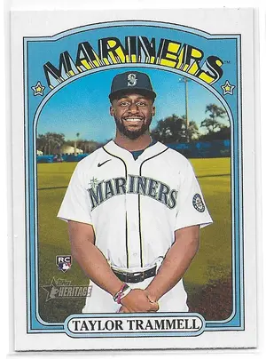 2021 Topps Heritage #678 Taylor Trammell RC