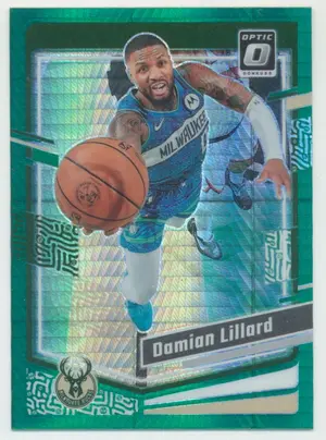 2023-24 Panini Donruss Optic - Damian Lillard #4 Green Hyper Prizm Parallel