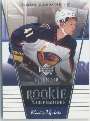 2002-03 ROOKIE UPDATE - SIMON GAMACHE #141 ROOKIE INSPIRATIONS 178/1500