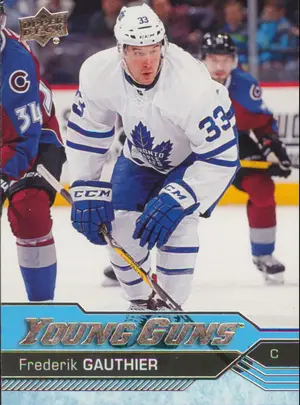 2016-17 UPPER DECK - FREDERIK GAUTHIER #460 YOUNG GUNS