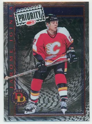 1996-97 DONRUSS PRIORITY - JAROME IGINLA #9 DIRECT DEPOSIT 1792/3000