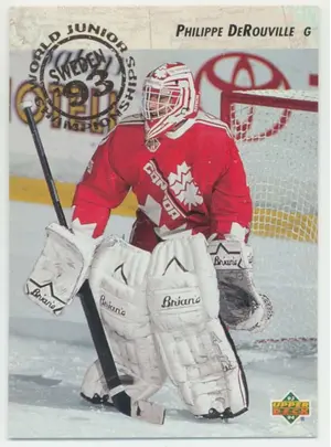 1993-94 UPPER DECK - PHILIPPE DeROUVILLE #260 WORLD JUNIOR CHAMPIONSHIP RC