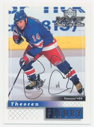 1999-00 MVP STANLEY CUP EDITION - THEOREN FLEURY #117 SILVER SCRIPTS