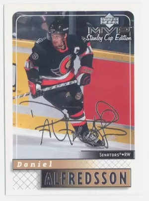 1999-00 MVP STANLEY CUP EDITION - DANIEL ALFREDSSON #126 SILVER SCRIPTS