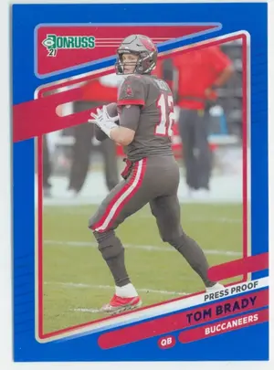 2021 Donruss - Tom Brady #1 Press Proof Blue Parallel