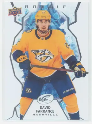 2021-22 UPPER DECK ICE - DAVID FARRANCE #115 ROOKIE