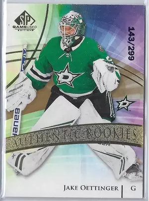 2020-21 SP Game Used Golden Burst #176 Jake Oettinger RC (143/299) *