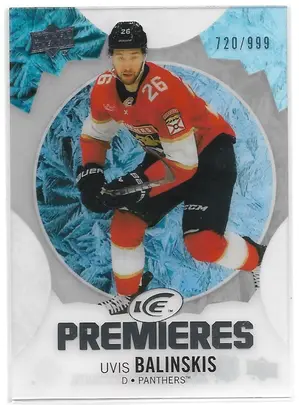 2023-24 Ice (Premieres) #170 Uvis Balinskis RC (720/999)