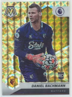 2021-22 Panini Mosaic Premier League - Daniel Bachmann #41 Reactive Gold Mosaic Prizm Parallel
