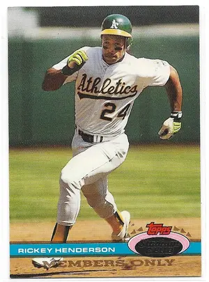 1991 Stadium Club Members Only #18 Rickey Henderson