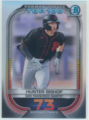 2021 Bowman - Hunter Bishop #BTP-73 Bowman Scouts Top 100