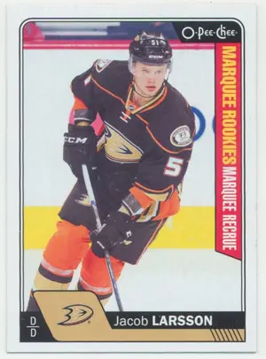 2016-17 O-PEE-CHEE - JACOB LARSSON #698 MARQUEE ROOKIES