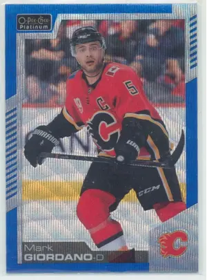 2020-21 O-PEE-CHEE PLATINUM - MARK GIORDANO #36 BLUE SURGE