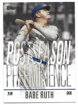 2018 Topps Update Postseason Preeminence #PO-11 Babe Ruth