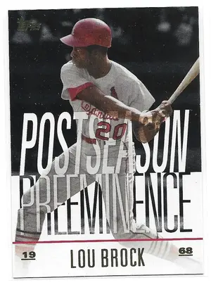 2018 Topps Update Postseason Preeminence Black #PO-12 Lou Brock