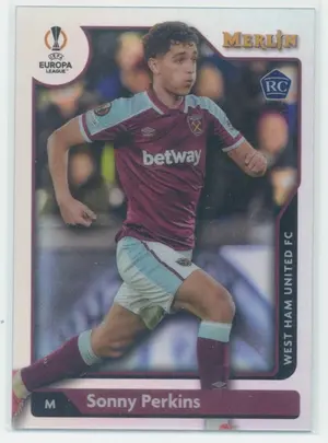 2021-22 Topps Merlin Collection Chrome UCL - Sonny Perkins #106 Rookie Refractor Parallel