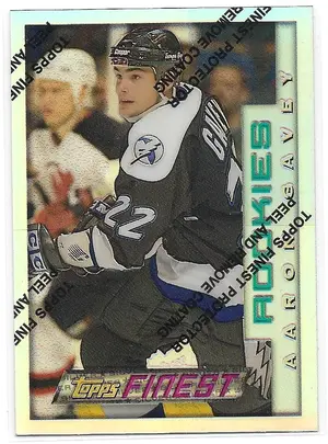 1995-96 Finest Refractors #28 Aaron Gavey (Silver, Rookies)