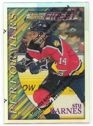 1995-96 Finest Refractors #68 Stu Barnes (Silver, Performers)