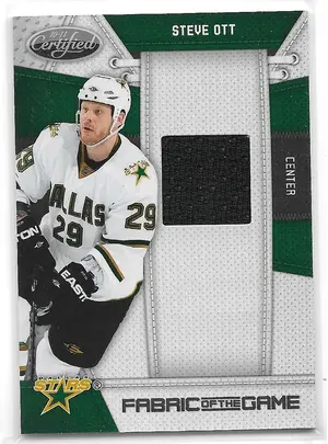 2010-11 Certified Fabric of the Game #SO Steve Ott (054/250)