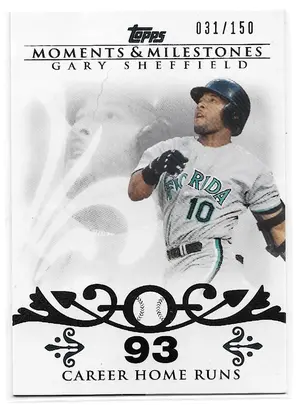 2008 Topps Moments & Milestones #52 Gary Sheffield (031/150)