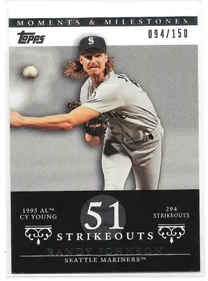 2007 Topps Moments & Milestones #51 Randy Johnson (094/150)