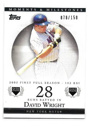 2007 Topps Moments & Milestones #100 David Wright (078/150)