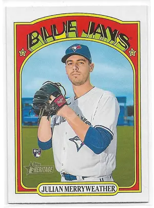 2021 Topps Heritage #629 Julian Merryweather RC