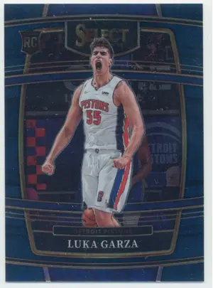 2021-22 Panini Select - Luka Garza #22 RC Concourse Blue Parallel