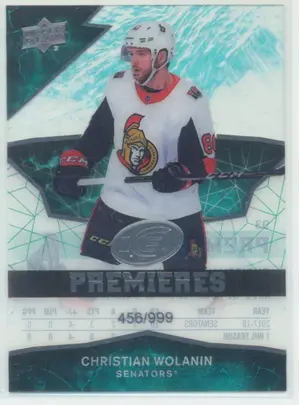 2018-19 UPPER DECK ICE - CHRISTIAN WOLANIN #93 ICE PREMIERES 456/999