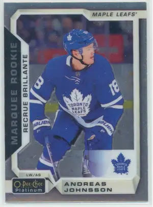 2018-19 O-PEE-CHEE PLATINUM - ANDREAS JOHNSSON #197 MARQUEE ROOKIE