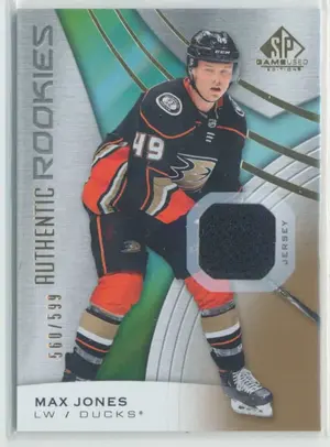 2019-20 SP GAME USED - MAX JONES #115 JERSEY GOLD 560/599