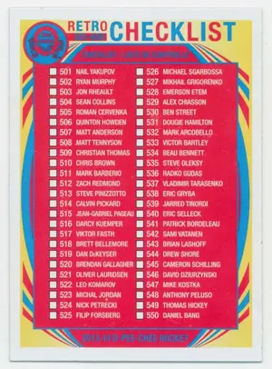 2013-14 O-PEE-CHEE - CHECKLIST #600 RETRO
