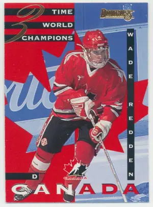 1995-96 DONRUSS - WADE REDDEN #5 CANADIAN WORLD JUNIOR TEAM