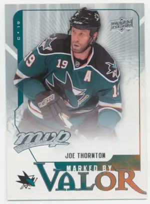 2008-09 MVP - JOE THORNTON #MV3 MARKED BY VALOR