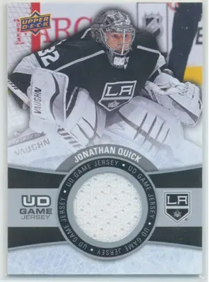 2015-16 UPPER DECK - JONATHAN QUICK #GJ-JQ GAME JERSEY