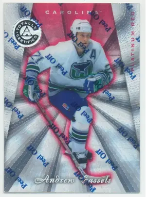 1997-98 TOTALLY CERTIFIED - ANDREW CASSELS #130 PLATINUM RED 4256/6199