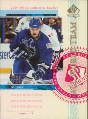 2004-05 SP AUTHENTIC - DOUG WEIGHT #141 ALL WORLD TEAM