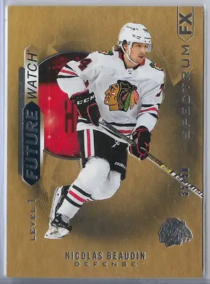 2020-21 SP Authentic Spectrum FX (Future Watch) Gold #S-64 Nicolas Beaudin (35/50)