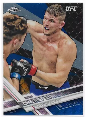 2017 Topps UFC Chrome Refractor Blue Wave #69 Chas Skelly (68/75)