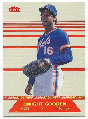 1987 Fleer Headliners #3 Dwight Gooden