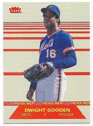 1987 Fleer Headliners #3 Dwight Gooden