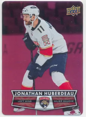 2021-22 TIM HORTONS - JONATHAN HUBERDEAU #DC-25 RED DIE CUT