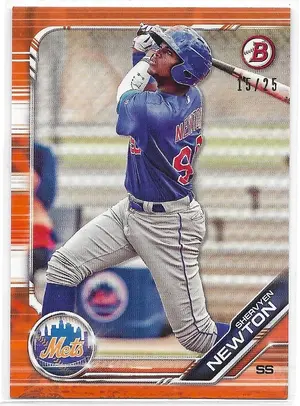2019 Bowman Draft Orange #BD-169 Shervyen Newton (15/25)